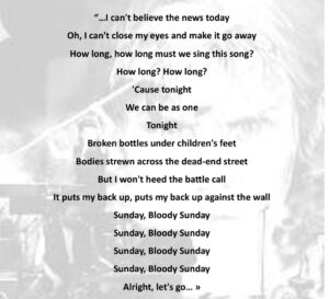 Musique irlandaise rock Bloody Sunday